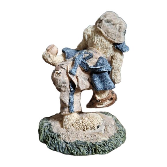 Boyds Bears & Friends Bearstone Baseball Lefty on the Mound Gift Collectible - Picture 3 of 5